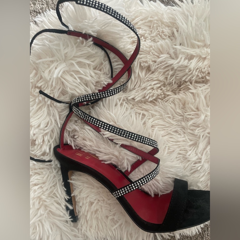 Mix No. 6 Black and Red Lace up Heels